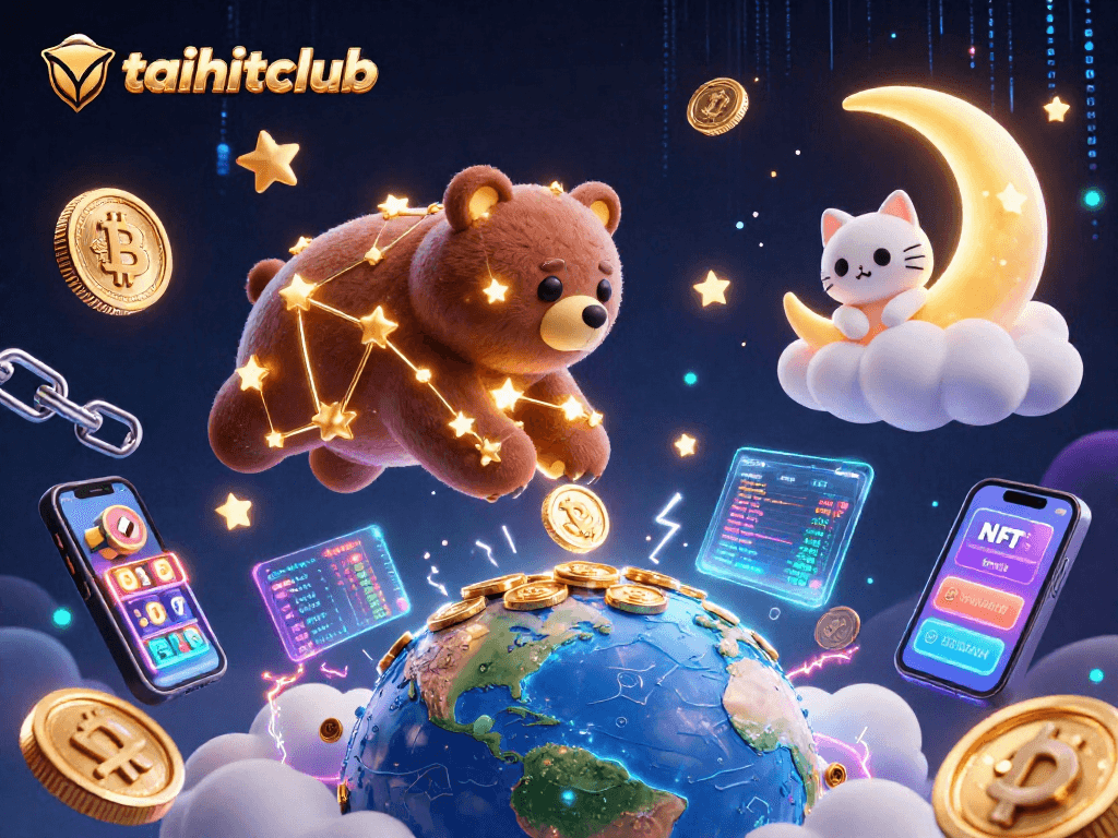 Join the taihitclub for immersive gaming action with golden coins and crypto elements!