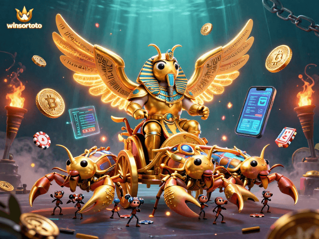 Menang di winsortoto dengan ilustrasi kasino 3D berlatar belakang teal gelap yang menakjubkan.