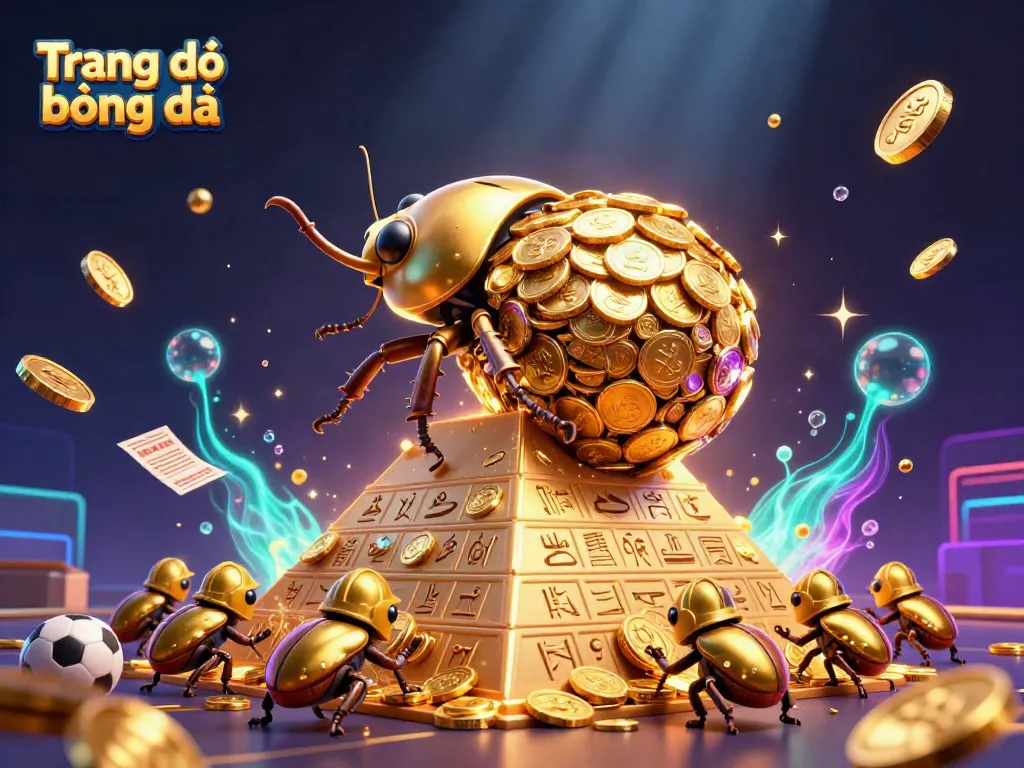 Experience immersive sports betting with Trang cá độ bóng đá in a vibrant 3D scene featuring golden coins and dynamic betting elements.