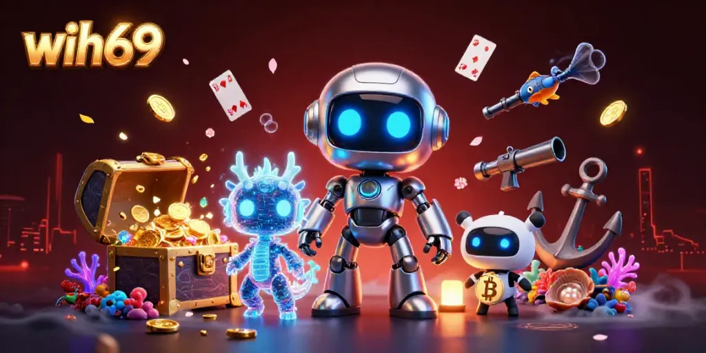 Menangkan permainan di wih69 dengan robot cyberpunk dan harta karun bawah laut berkilauan.