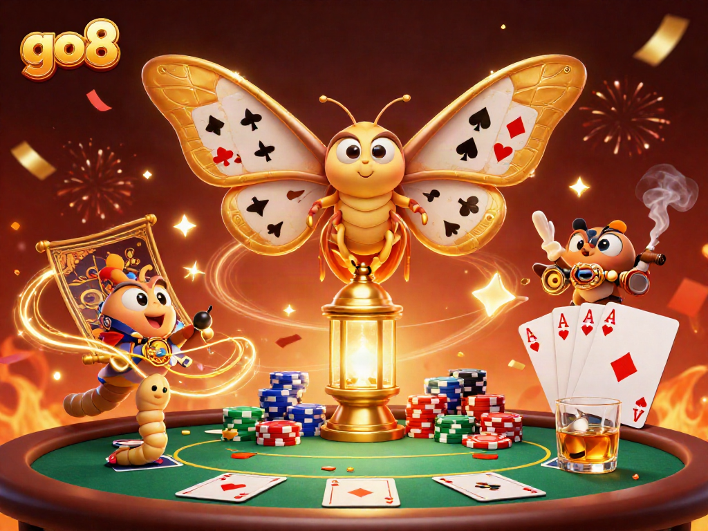 Engage with the excitement of go8's immersive casino scene featuring vibrant 3D characters.