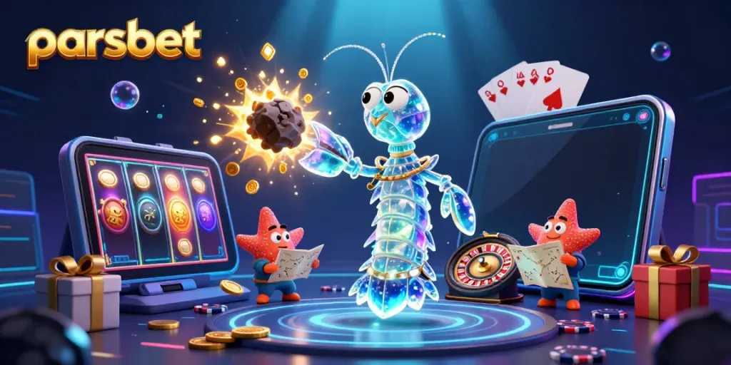 Engage with the adventure of parsbet as a galactic mantis shrimp battles for golden gems amidst colorful slot games.