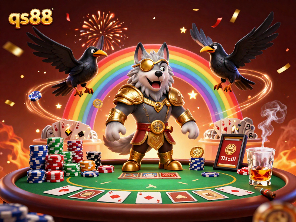 Engage with qs88 through an epic casino adventure featuring Odin and his ravens.