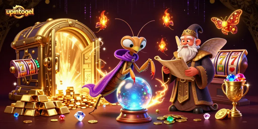 Gambarlah pengalaman bermain upintogel dengan karakter unik dan elemen slot interaktif.
