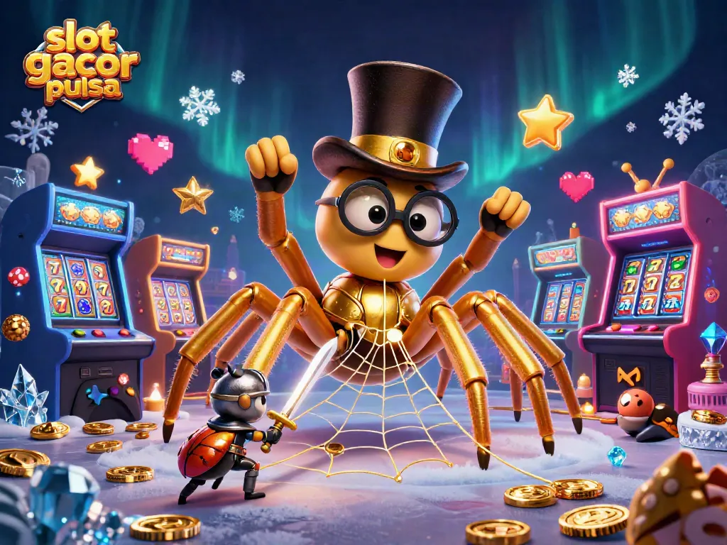 Engaging scene depicting slot gacor pulsa with vibrant characters and casino-themed elements.