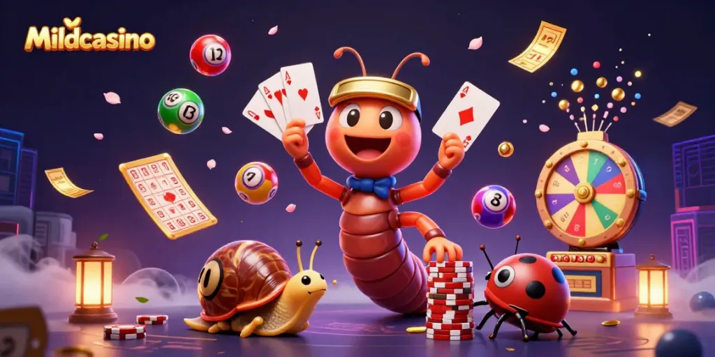 Mildcasino brings excitement with a cartoon dealer, high-roller snail and dynamic game elements.