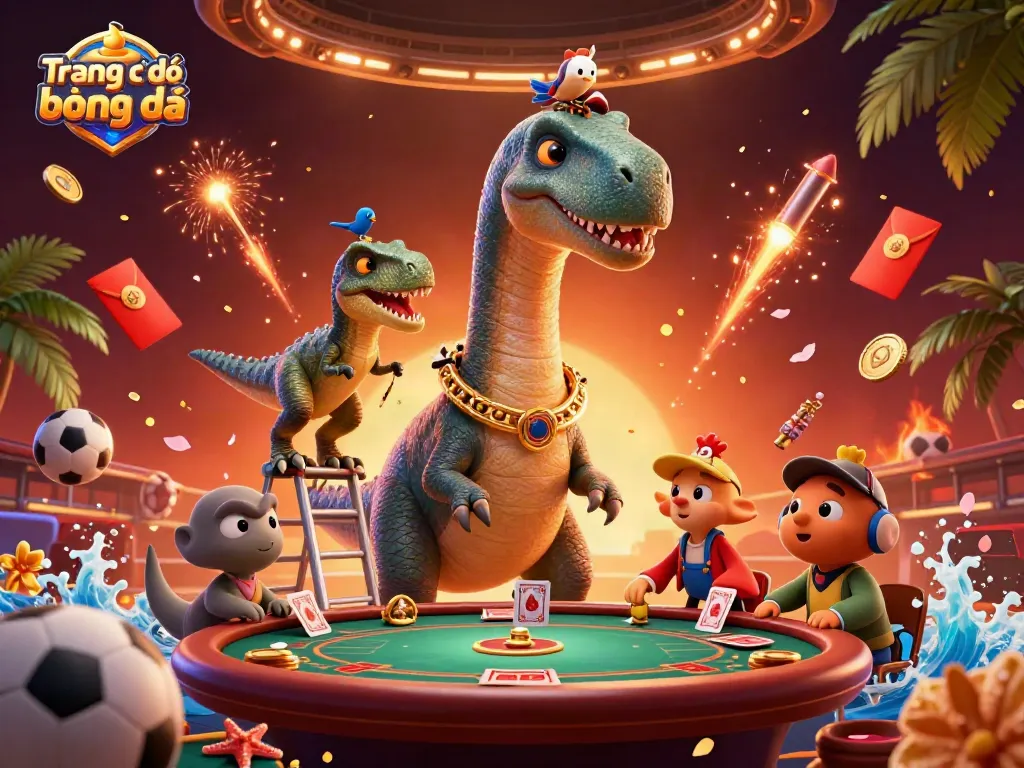 Bet on Trang cá độ bóng đá with an exciting 3D casino scene featuring dynamic sports elements.