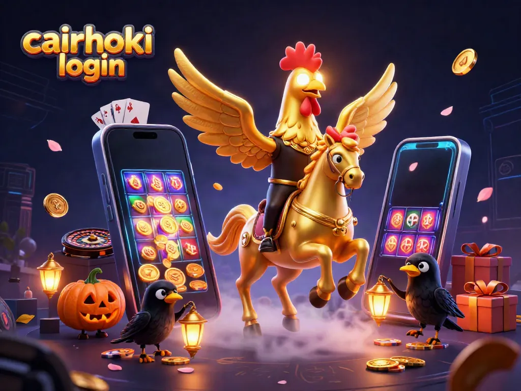 Masuk ke cairhoki login dengan gambaran kasino dan petualangan slot yang menarik.