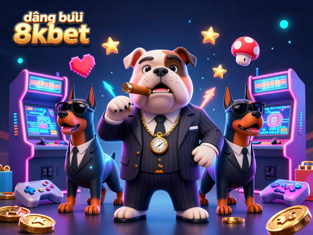 Register at 8kbet and enjoy vibrant gaming visuals with a mafia theme.