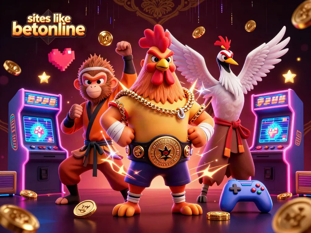 Experience sites like betonline with vibrant 3D casino action featuring unique characters and game elements.