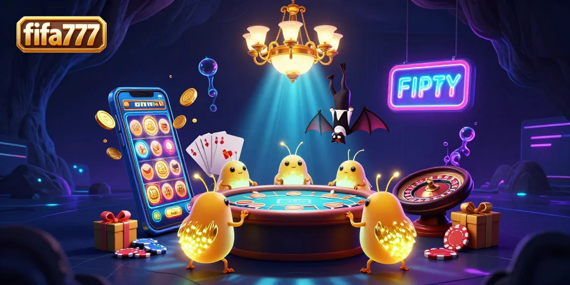 Engage in exhilarating gaming with fifa777 as bioluminescent glowworms illuminate a cave casino.
